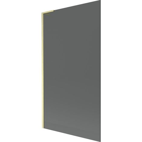 Mexen Next L paratia sopravasca a 1 anta 100 x 150 cm, grafite, oro spazzolato - 895-100-000-03-40-55