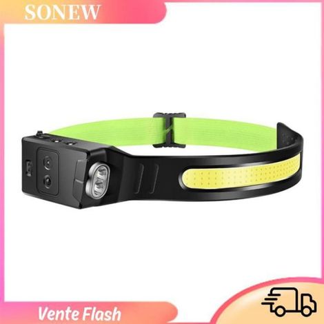 Sonew phare Lampe Frontale LED Rechargeable COB avec Capteur de Mouvement, Lumière 350 Lumens pour la Course et la sport materiel (1/5)