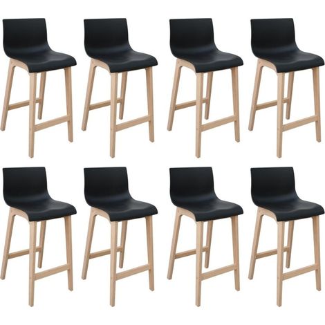 Lot de tabourets de bar en chêne 65cm TANNA