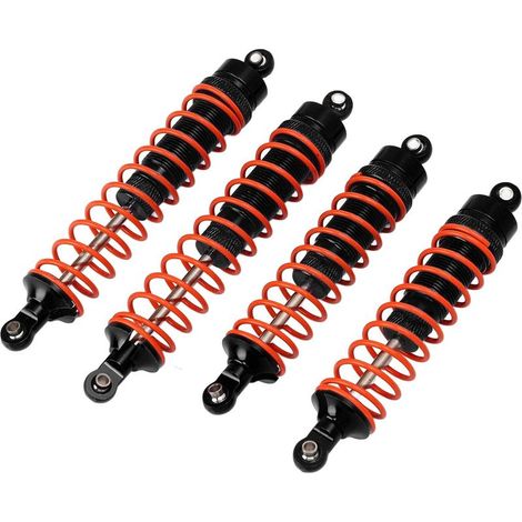 Amortisseurs de Suspension RC en Alliage D'aluminium, 4 Pièces, pour Camion de Course Courte Slash 1/10 RC (Noire) (1/5)