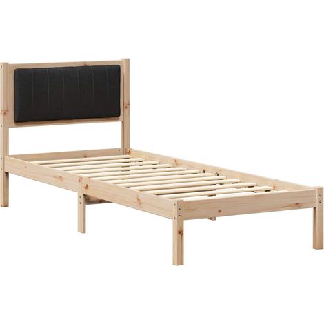 Maison Exclusive - Letto con Testiera Rivestita Nero 80 x 200 cm Pino massello