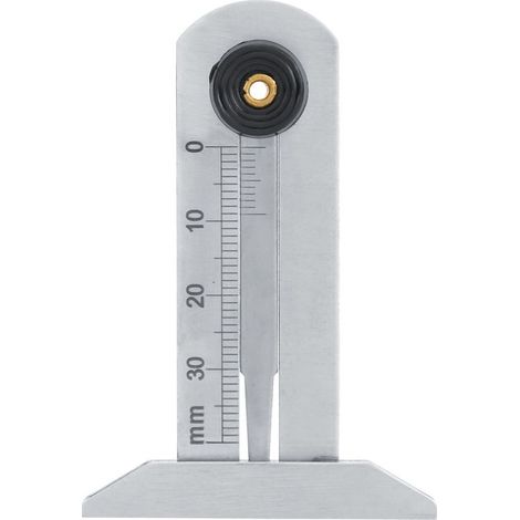 Jauge de profondeur de bande de roulement de pneu, outil de mesure à pied à coulisse en acier inoxydable 0-30mm (1/5)