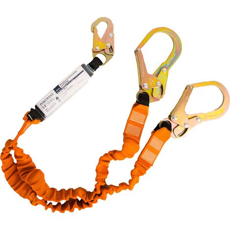 Doppellange 140kg mit Stoßdämpfer – Schwarz/Orange – Portwest