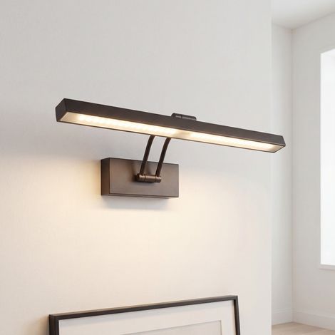 Lampe pour tableau en aluminium LED orientable 40,5 cm de large avec interrupteur noir lumière blanc chaud 3000 K (1/5)