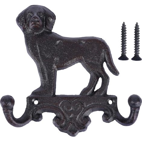 Crochets muraux pour chien en fonte