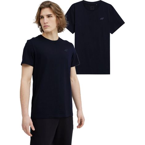 T-shirt sportiva in cotone blu navy 4F, taglia M (1/5)