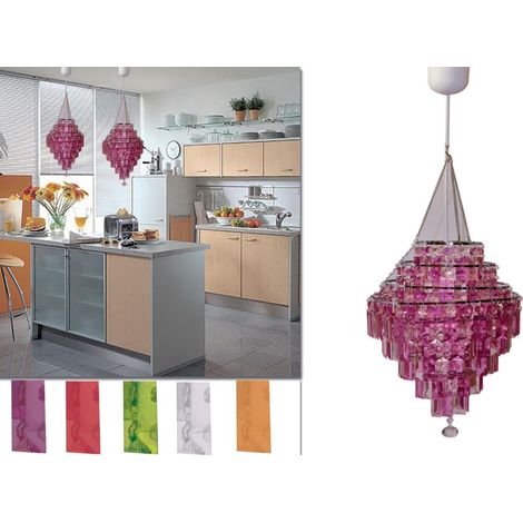 Lampadario Lampada a Soffitto Effetto Cristallo Colorato Tresor Vari Colori (1/2)