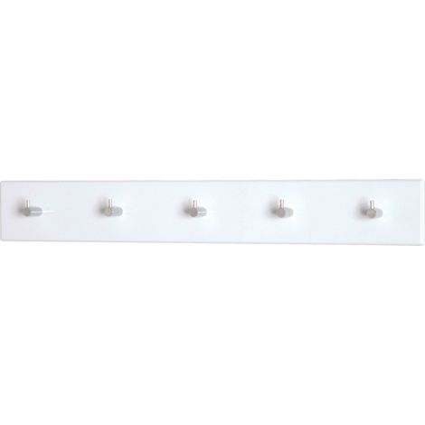 Porte-manteau mural design 5 patères blanc Hector