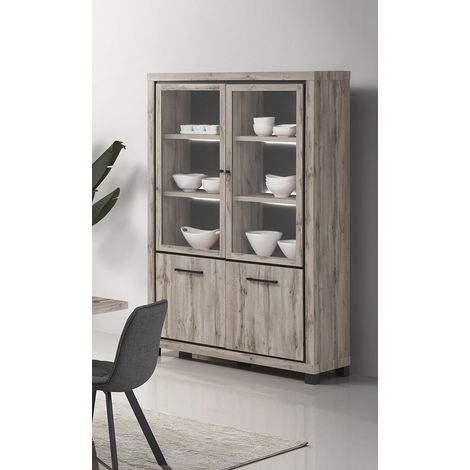 Vaisselier/argentier contemporain chêne canada Heleane (1/4)