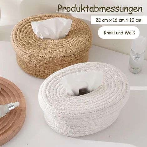Boîte à cosmétiques JeiibrZui - 25 x 14,2 x 10 cm - 1 pièce - Rangement décoratif - Beige - Cuir PU avec bordure dorée - Idéale pour le salon et la (1/5)