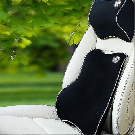 Oreiller de voiture confortable en polyester pour appui-tête et nuque - Accessoires pour l'intérieur de voiture (1/2)
