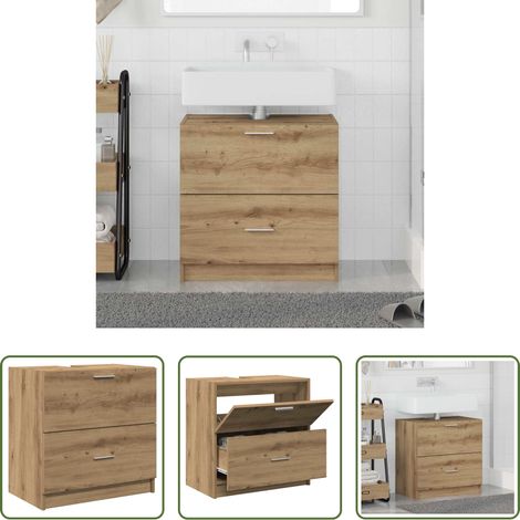 Holzschrank - Badezimmerschrank Artisan-Eiche 59 x 37 x 59 cm Holzwerkstoff (1/5)