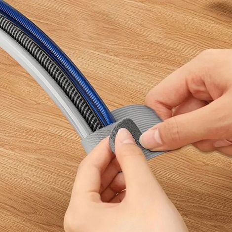 Clips De Gestion Des Câbles - 28 X 90 Mm - Pour Bureau Tv Ordinateur - Gris - 50 Pièces (1/5)