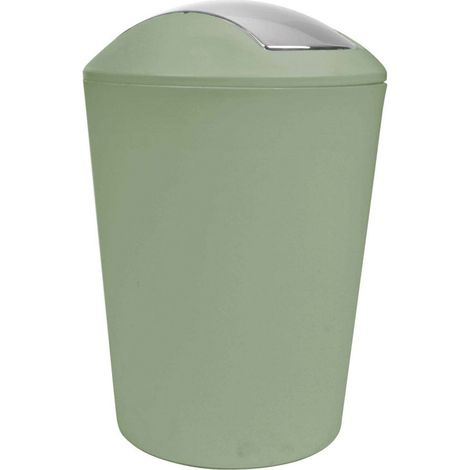Poubelle de Salle de Bain à Bascule "Vitamine" 5,6L Sauge (1/2)