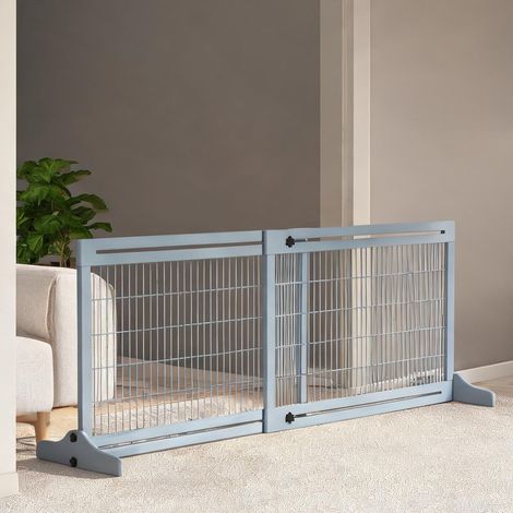 Barrière pour animaux réglable de 104 à 180 cm 180 x 36 x 69 cm (1/5)