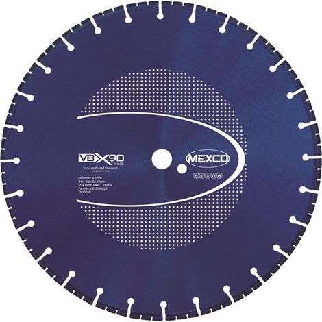 MEXCO VBX90 400mm Universal Diamond Blade - Fast Cutting
