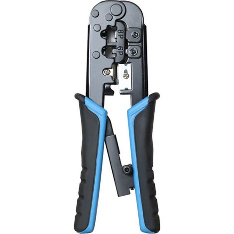 Pince À Sertir - Pour Câbles Ethernet Et Téléphoniques - 4P 6P 8P - Coupe Dénudage Sertissage - Acier À Haute Teneur En Carbone - 1 Pièce (1/4)