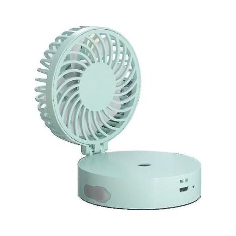BUNTHAUS Coloré Lumineux Main-tenue Ventilateur Spray pliant Cou suspendu (vert) (1/3)