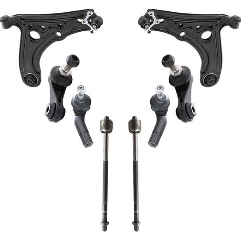 KIT BRACCIO OSCILLANTE 8 PEZZI COMPATIBILE CON VW LUPO I (6X1, 6E1) 1.2 TDI 3L / Kit Sospensione Completo OE/OEM / Bracci Oscillanti + Testine Sterzo / Sostituzione Diretta OEM