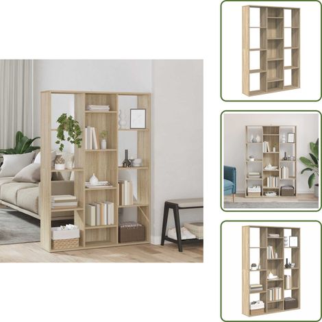Séparateur de pièce/Bibliothèque Chêne sonoma 100x24x140 cm - Séparateur De Pièce - Bibliothèque - Étagère - Rangement - Décoration Intérieur