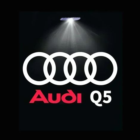 (Q5, 2 pièces, convient pour 2 portes) Audi Sline S3 S4 S5 S6 S7 RS Quattro Q7 Q5 Q3 A4 B8 8P A3 A6 C7 A5 A6 A8 Projecteur de logo lumineux de bienvenue à LED pour portières de voiture (1/4)
