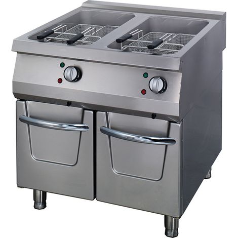 Friteuse Professionnelle - 2 x 22L - Double Unité - Profondeur de 90cm - avec Robinet de Vidange - Électrique - Maxima (1/2)