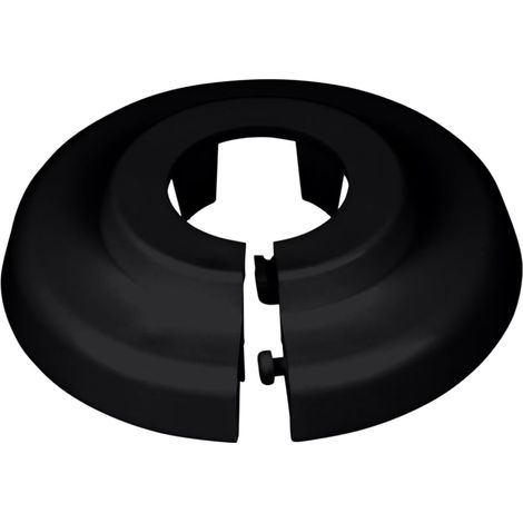 2 Pcs Cache Tuyau Rosace Radiateur 16mm Noir - Rosace pour Coffrage PVC (1/2)