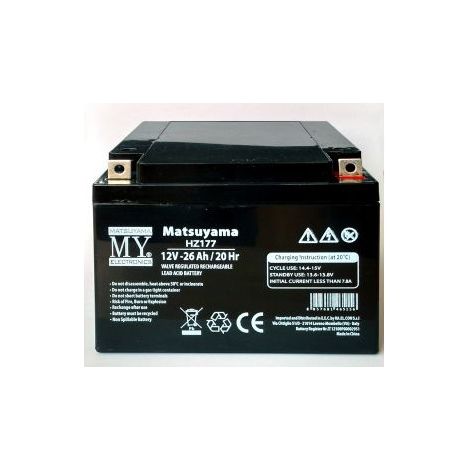 Matsuyama batteria piombo 12V 26Ah comp. Elkron RB24 80RB0510113 - HZ177