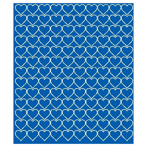 Adesivi murali a forma di cuore, 2 cm, 130 pezzi, blu lucido