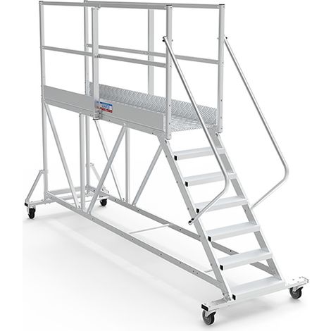 Plateforme roulante 8 marches - Hauteur max. de travail 3.60m - PTF258-GD