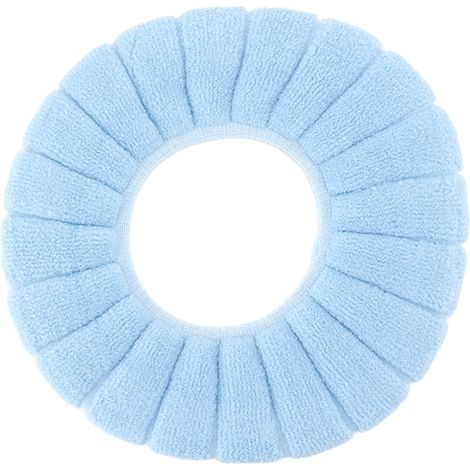 Housse de siège de toilette lavable – Bleue – Coussin de WC chaud et confortable, usage universel (1/5)