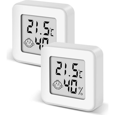 Mini igrometro termometro interno, monitor della temperatura e misuratore di umidità Misuratore di temperatura e umidità con comodo display per serra, rettile, cantina, ufficio (2) (1/5)