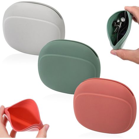 Paquet de 3 supports de câbles de voyage, support pour écouteurs, organisateur de câbles de voyage, cache-câbles de données, sac de rangement pour écouteurs en silicone, sac pour accessoires électroni (1/5)