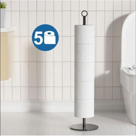 Support de Rouleau de Papier Toilette - avec Fonction de Réserve - Support de Papier Toilette (Acier Inoxydable 71cm ) (1/4)