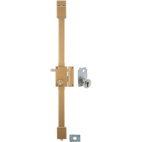 Serratura da applicare A2P TARGA 3 punti THIRARD a cilindro profilato - Bocchetta 75x130 mm Sinistra - Bronzo - 53120 (1/2)