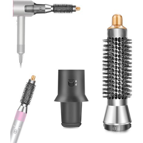 Petite brosse ronde (20 mm) et adaptateur pour sèche-cheveux, compatible avec Dyson Supersonic HD01 HD02 HD03 HD04 HD08, et également compatible avec Dyson Airwrap HS01/HS05.