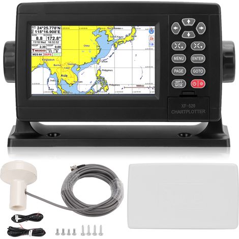 Navigateur GPS marin 5 pouces, écran LCD TFT, rétro-éclairage LED, IP64, 12-36V, localisateur de Navigation (1/5)