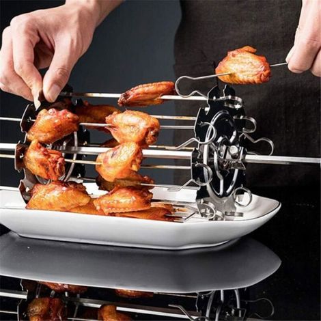 Barbecue Grille Métal Cage pour Barbecue, Acier Inoxydable Rôtissoire Kebab Brochettes Cage à Aiguilles Fours Maker Grill pou (1/5)