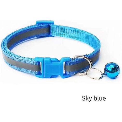 Collier en nylon réfléchissant pour chat et chien, anti-perte, coloré et ajustable. (1/4)