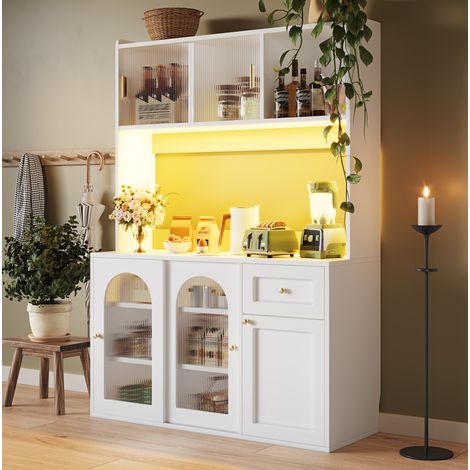 mobile contenitore 120 cm LED vetro bianco design smart OKMYHOME (1/5)