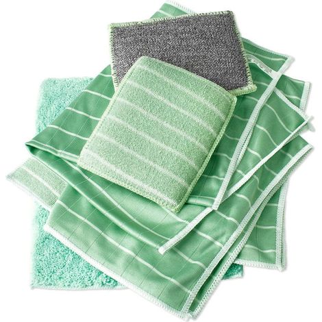 Set of 6 bamboo microfiber cloths for windows, mirrors, tiles, car bodies, glass cleaning and bathrooms (1/5)
