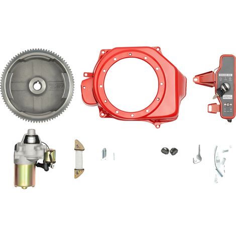 Kit de démarreur, conversion de démarrage électrique, ensemble complet, Argent Rouge Noir (1/2)
