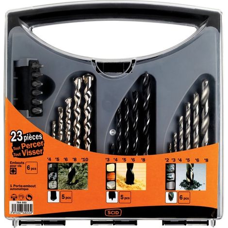 Coffret tout percer tout visser SCID - 23 pièces (1/2)