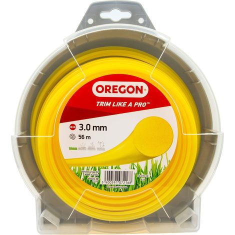 Oregon Filo per Decespugliatore - Filo in Nylon Tondo di Ricambio Universale per Tagliabordi e Decespugliatori Ideale per Giardinaggio e Fai da Te - Bobina da 3 mm x 56 m, Colore Giallo (69-370-YE) (1/3)