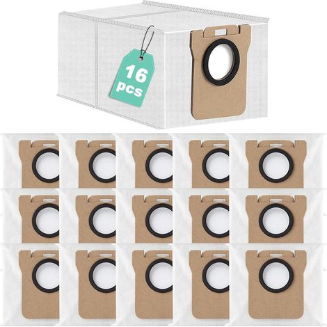 16 Sacs à Poussière pour Xiaomi X20+ /X10+ /X20 Max /X20 Pro, pour Dreame D10 Plus Gen 2 /L10s Pro Gen 2, L10s Ultra /L10s Pro Ultra /L10s Plus /L10 Prime, L20/L40/L50 Ultra, X40 Ultra (1/5)