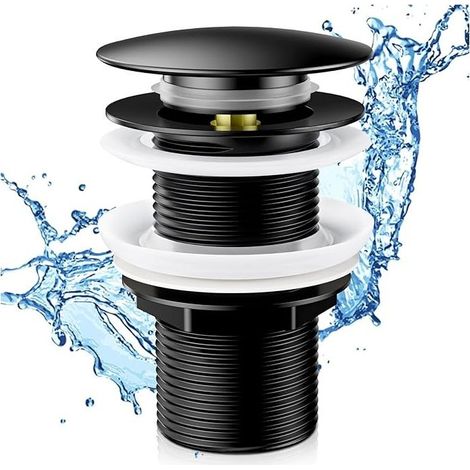 Bonde of washbasin pop-up without too-full Standard G 1¼ (32 mm), waterproof with seal rubber, universal for bathroom, kitchen and sink (1/5)
