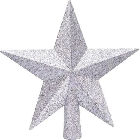 Décoration de Noël - Non spécifié - Étoile de Sapin - 20cm - Paillettes - Gris (1/4)