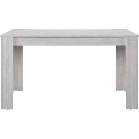 Mesa de comedor Nora para 6 sillas Rectangular 140 x 90 x 77 cm - Roble blanco [en.casa]