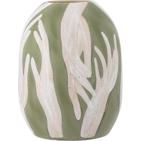 Jarrón decorativo verde Adalena Bloomingville 30,5 cm