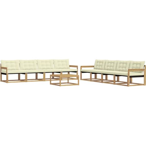 Outdoor Sofa Set 9 pcs White and Cream 79 x 79 x 37 cm vidaXL (1/5)